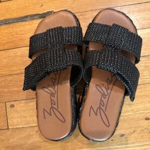 Zodiac Kids Black Braided Sandals